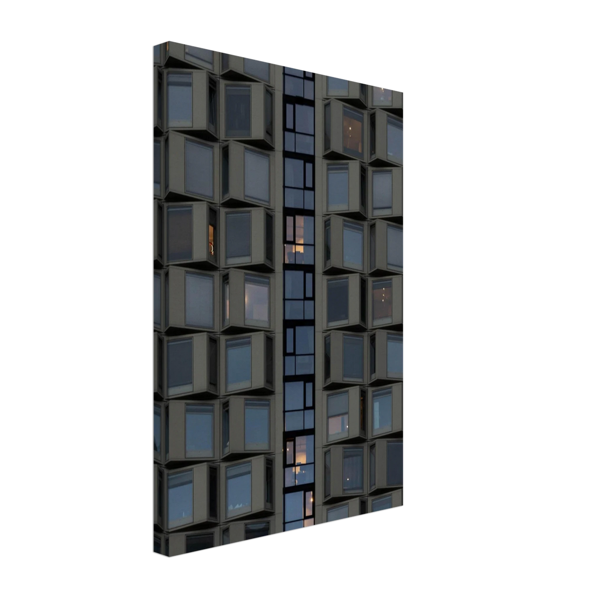 Crystal View – glass facade architecture photography canvas print