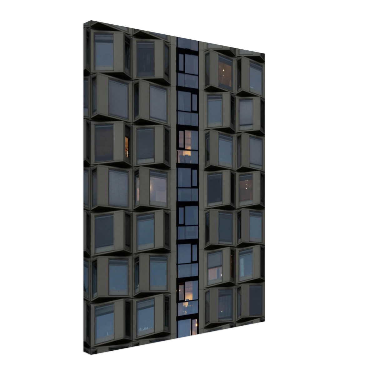 Crystal View – glass facade architecture photography canvas print