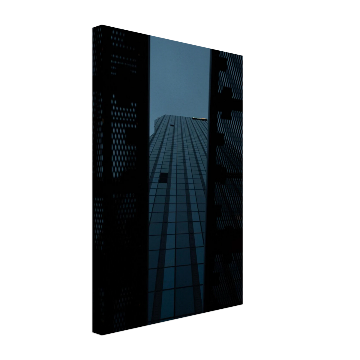 Horizon Peak 2.0 – glass skyscraper low angle photography canvas print