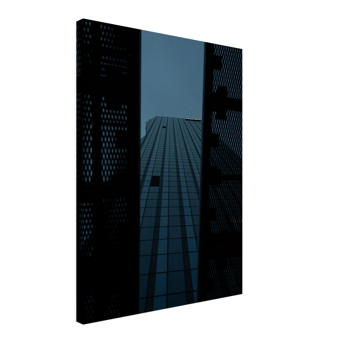 Horizon Peak 2.0 – glass skyscraper low angle photography canvas print