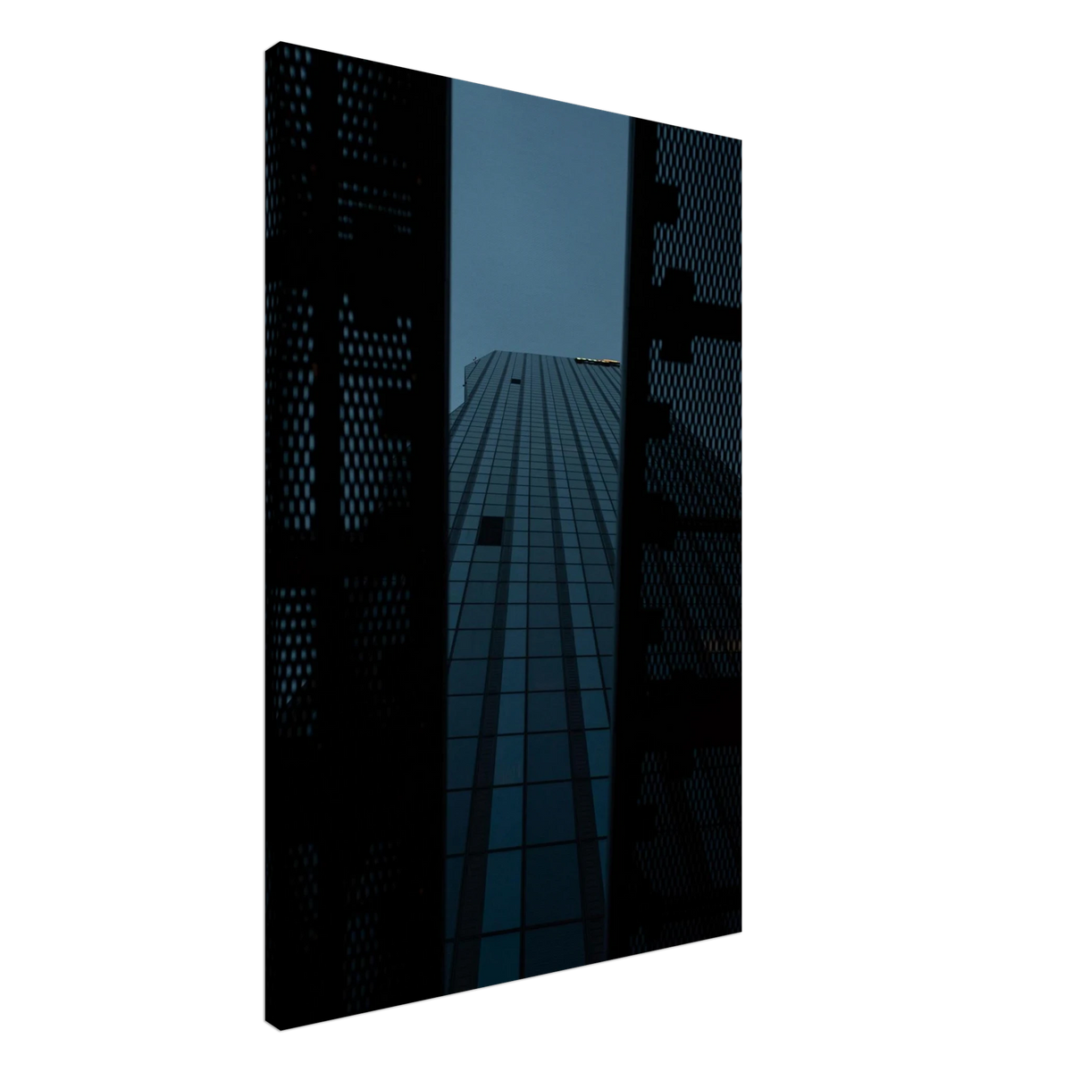 Horizon Peak 2.0 – glass skyscraper low angle photography canvas print