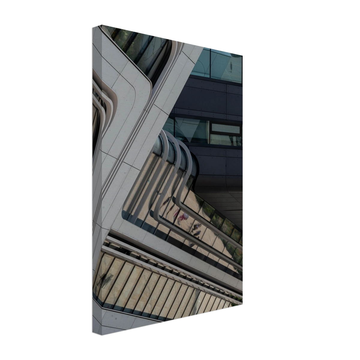 Library of WU – modern Vienna architecture photography canvas print