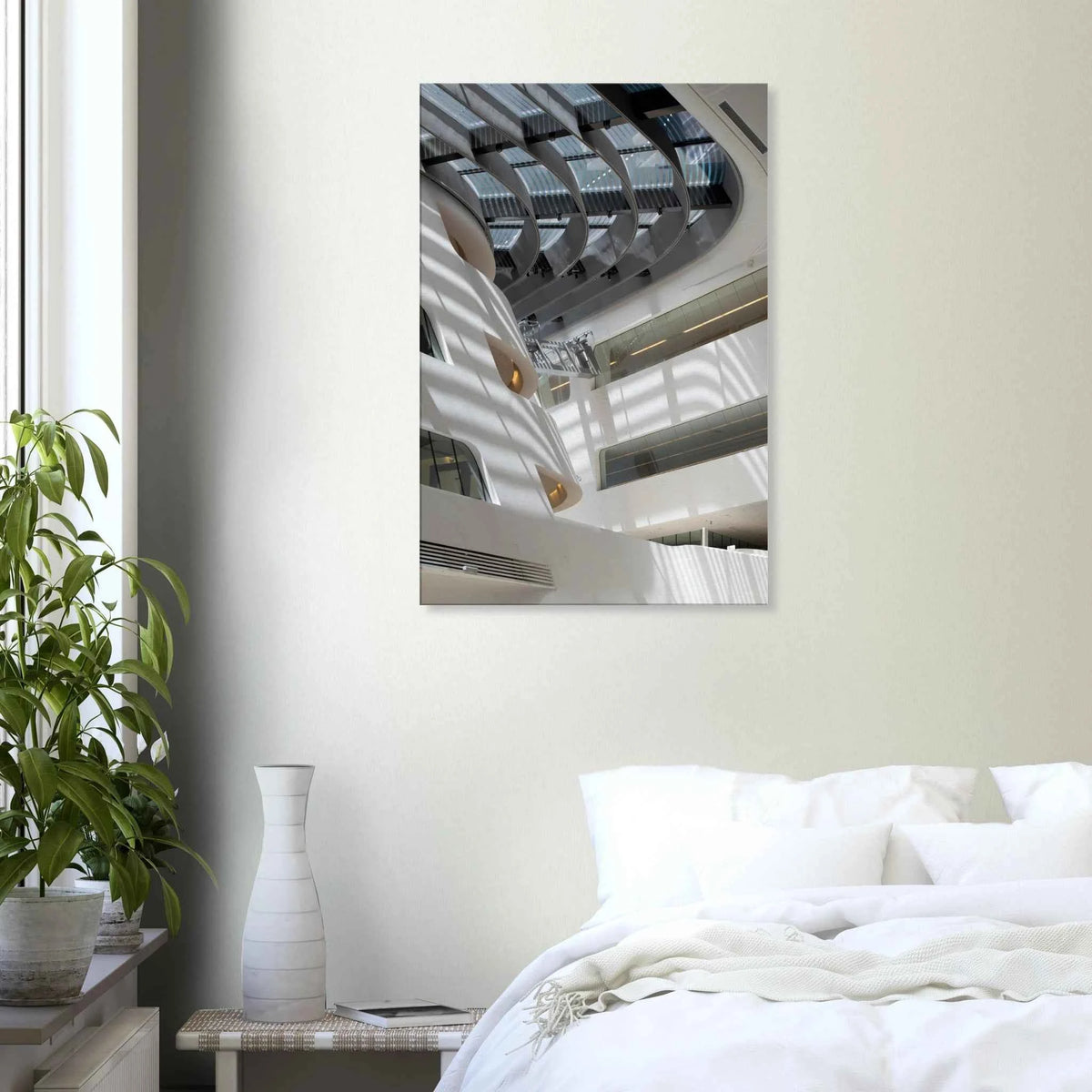 Library of WU Interior Vienna WU library interior photography wall art in a bedroom