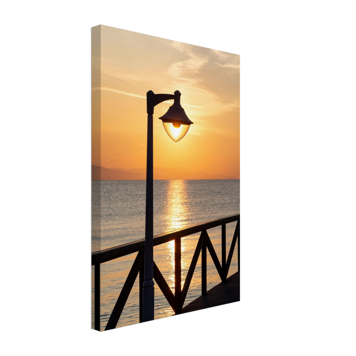 Sunset on the Pier – sunset seascape photography canvas print
