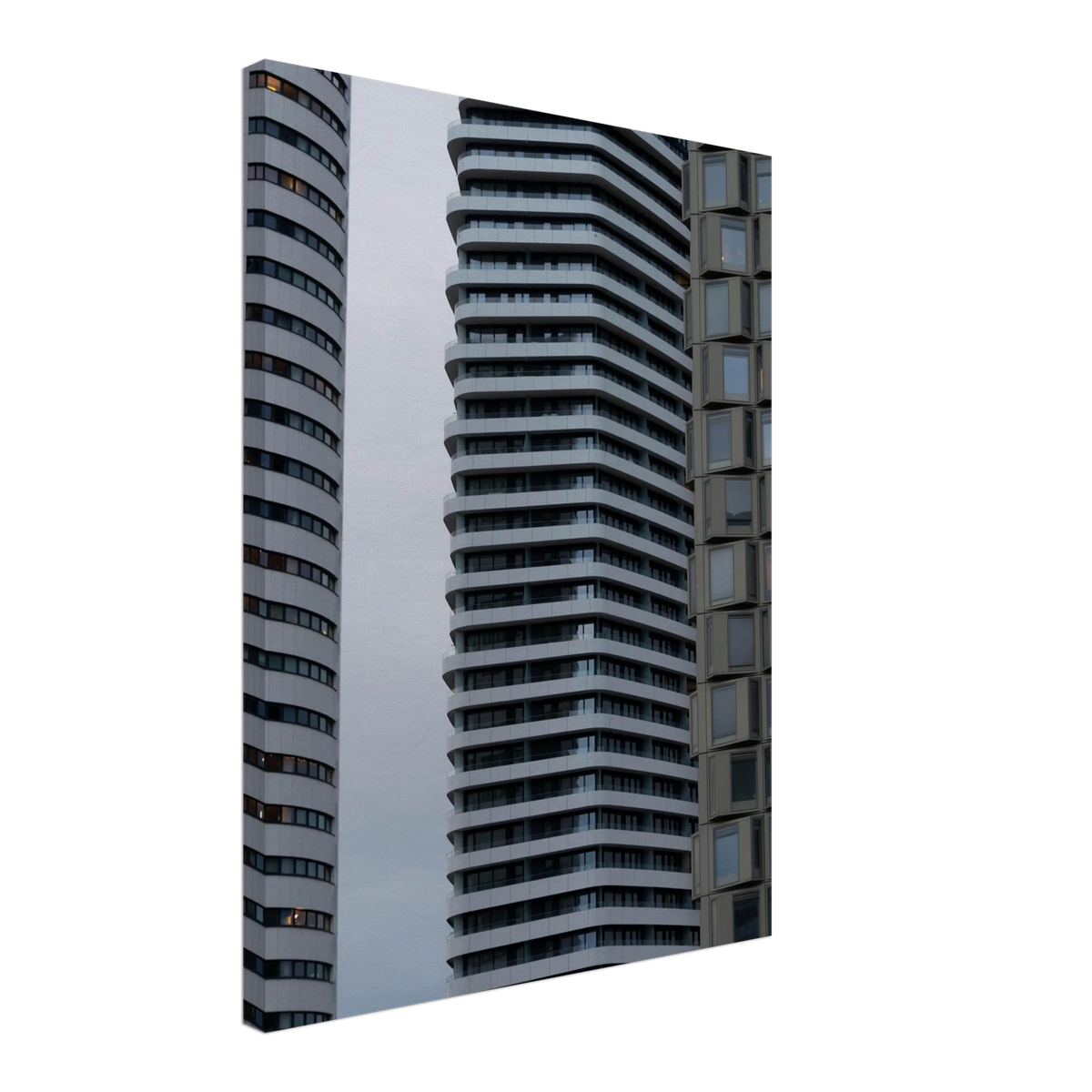 Towers – modern skyscraper architecture photography canvas print