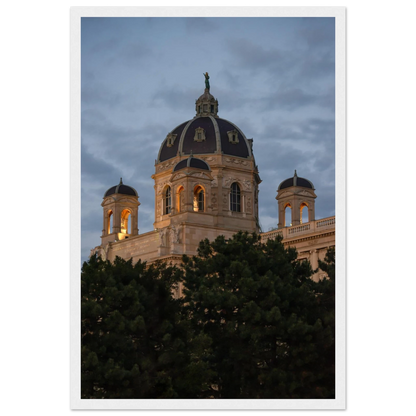 Exterior view of the Kunsthistorisches Museum on wooden frame wall art in Vienna, Austria, a grand historic art history museum building