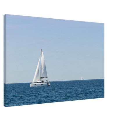 Sailing Boat – sailing boat on the horizon photography canvas print