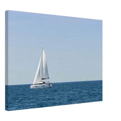 Sailing Boat – sailing boat on the horizon photography canvas print