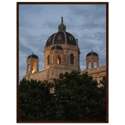 Exterior view of the Kunsthistorisches Museum on wooden frame wall art in Vienna, Austria, a grand historic art history museum building