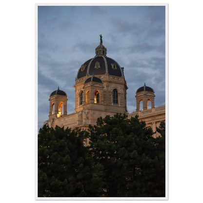Exterior view of the Kunsthistorisches Museum on wooden frame wall art in Vienna, Austria, a grand historic art history museum building