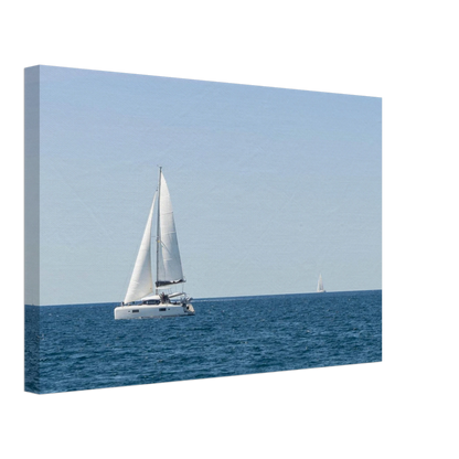 Sailing Boat – sailing boat on the horizon photography canvas print