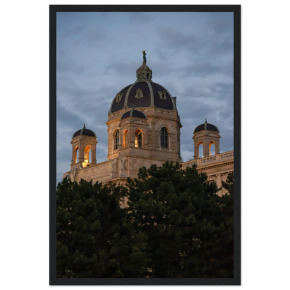 Exterior view of the Kunsthistorisches Museum on wooden frame wall art in Vienna, Austria, a grand historic art history museum building