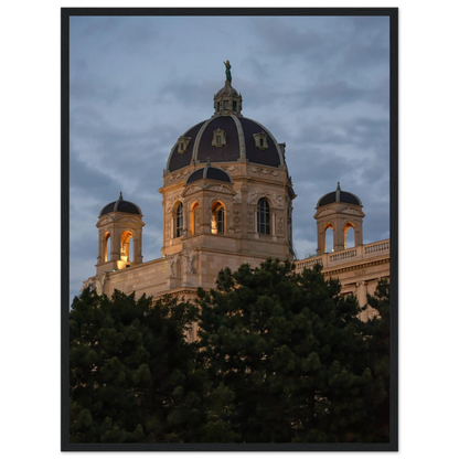 Exterior view of the Kunsthistorisches Museum on wooden frame wall art in Vienna, Austria, a grand historic art history museum building