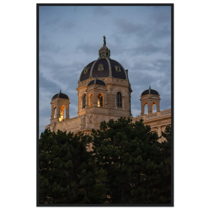 Exterior view of the Kunsthistorisches Museum on wooden frame wall art in Vienna, Austria, a grand historic art history museum building