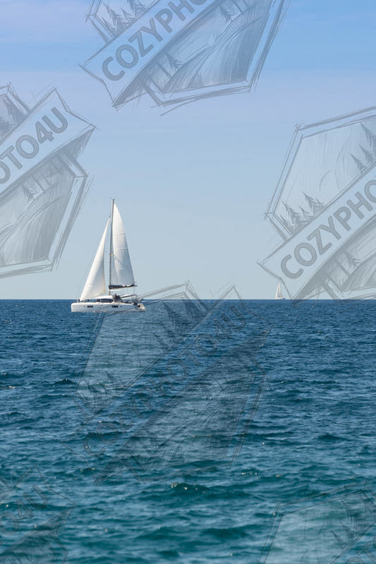 Sailing Boat (Vertical) – sailing boat on the horizon photography high-resolution digital photo download