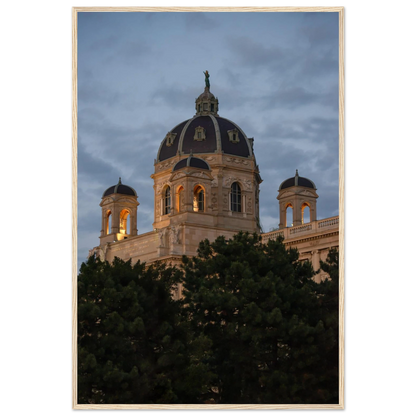 Exterior view of the Kunsthistorisches Museum on wooden frame wall art in Vienna, Austria, a grand historic art history museum building