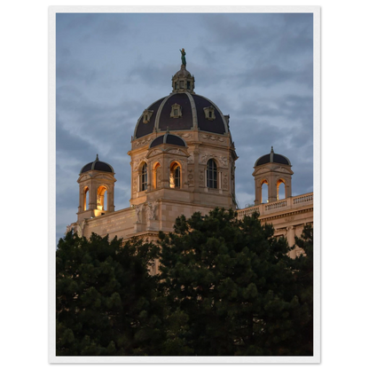 Exterior view of the Kunsthistorisches Museum on wooden frame wall art in Vienna, Austria, a grand historic art history museum building
