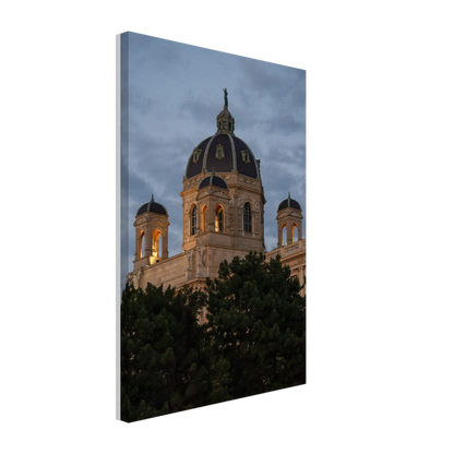 Exterior view of the Kunsthistorisches Museum on Canvas Print wall art in Vienna, Austria, a grand historic art history museum building