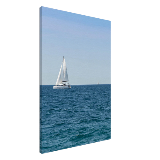 Sailing Boat – sailing boat on the horizon photography canvas print