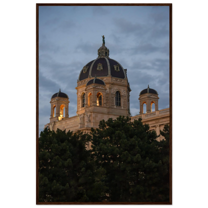 Exterior view of the Kunsthistorisches Museum on wooden frame wall art in Vienna, Austria, a grand historic art history museum building