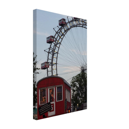 Historic Prater Ferris Wheel (Wiener Riesenrad) in Vienna, Austria, one of the oldest and most famous Ferris wheels in the world on Canvas print wall art